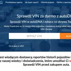 autoDNA: sprawdź VIN, poznaj historię pojazdu. Wpisz numer VIN, by uzyskać wiarygodne autodna opinie i weryfikację auta przed zakupem.