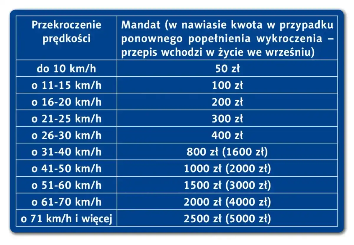 Mandaty za prędkość - ile kosztują i kiedy grozi utrata prawa jazdy