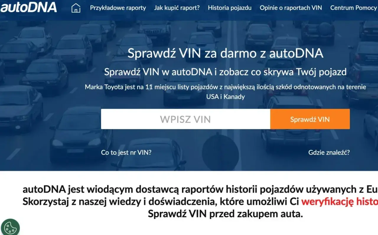 autoDNA: sprawdź VIN, poznaj historię pojazdu. Wpisz numer VIN, by uzyskać wiarygodne autodna opinie i weryfikację auta przed zakupem.